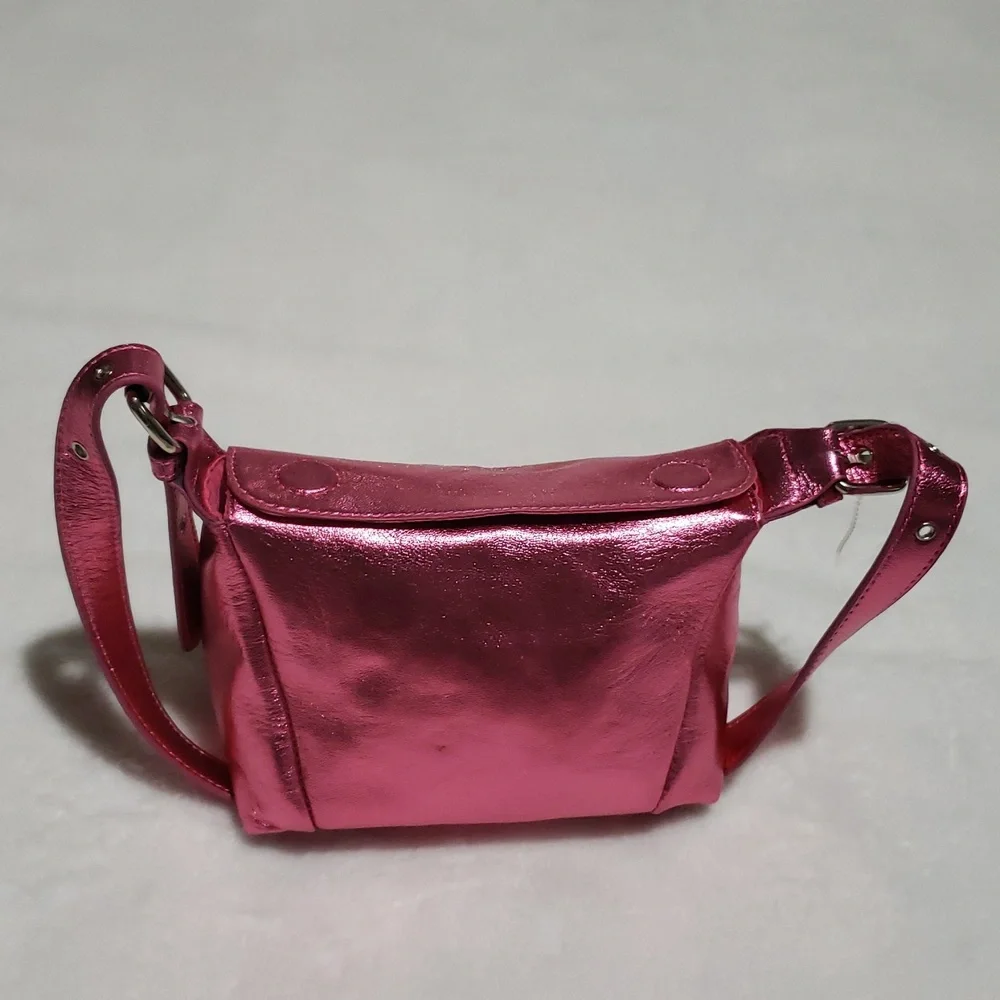 Free People Sabi Metallic Pink Shoulder Bag. NWOT‎